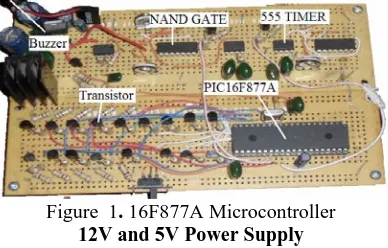 Figure  1. 16F877A Microcontroller 12V and 5V Power Supply 