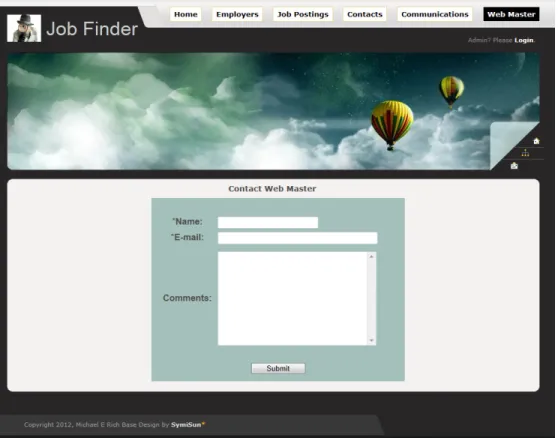 FIGURE 2.2 Showing Email Contact Page. 