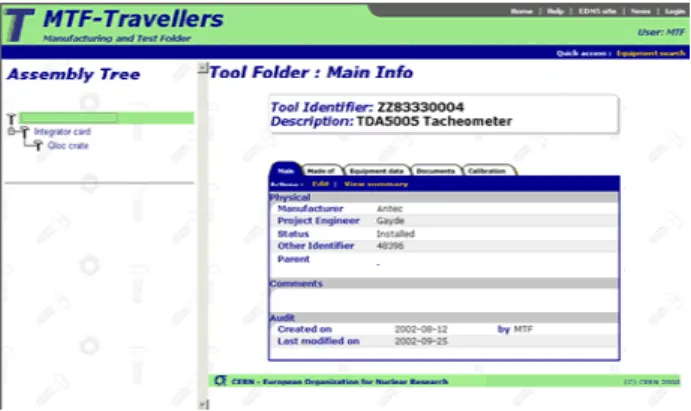 Fig.  2. Representation  of a  tool  on the  MTF web  interface