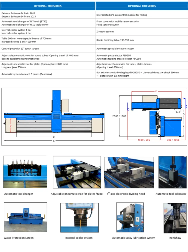 Table 200mm lower (special beams of 700mm) 