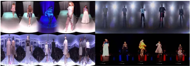 Figure 11. 360VR fashion videos in “5CatWalks” format used to evaluate automatic an-notation accuracy