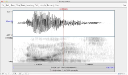 Figure 2: The Praat Editor Window