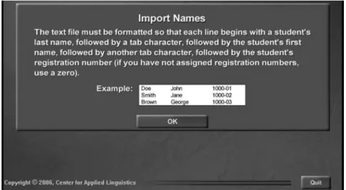 Figure 2. Import names for tab-delimited text files