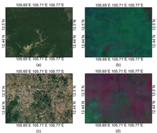 Figure 8. Performance of forest cover composite (FCC) for the detection and visualiza-tion of changes in forested areas from 2001 to 2016 in Moreno, Santiago del Estero, Ar-gentina