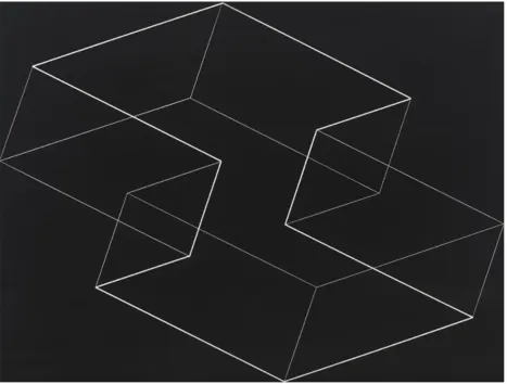 Figure 3.3 Josef Albers, M-5, 1954, Machine engraving on black laminated plastic, 17  221/2  