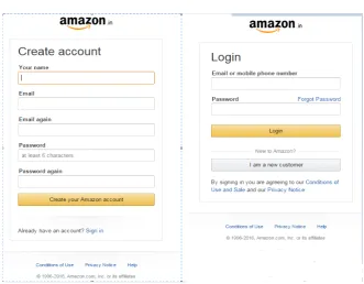 Figure 1. Screenshot of login page of Amazon.com.  