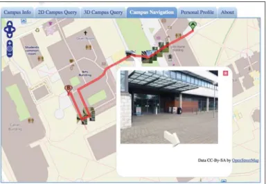 Figure 1. Visual navigational instructions in eCampus web application 