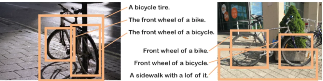 Figure 11: The figure illustrates scene dependency of DenseCap. Taking a bicycle from an unusual angle leads to misclassification