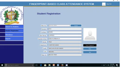 Figure 4 student registration form 