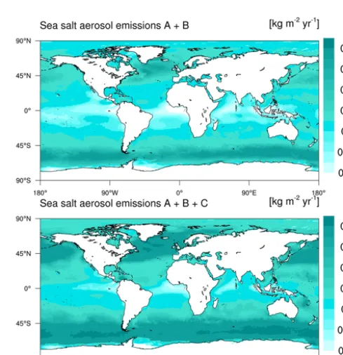 Figure 9. Horizontal distribution of the volcanic ash concentrations in µgm−3 at 16 April 2010, 12:00 UTC