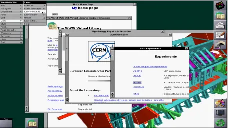 Figure 2.3: Screenshot of the first web browser called WorldWideWeb launched in 1990. 
