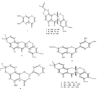 Fig. 1. Compounds isolated from T. toxicaria.