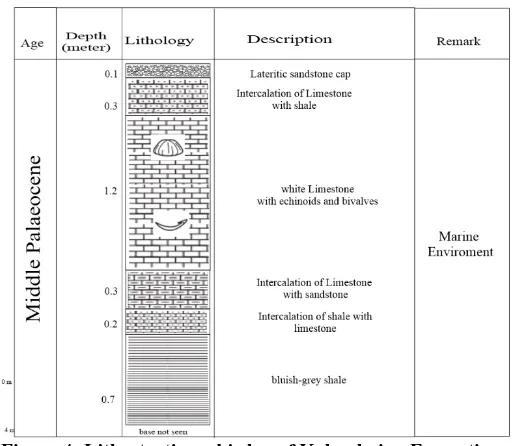Figure 3: Lithostratigraphic log of Dange Formation, Sokoto  Group. 