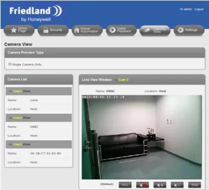 Figure 1-10: View the real-time image from IP camera 