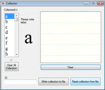 Figure 2.6: Interface of CharCollector