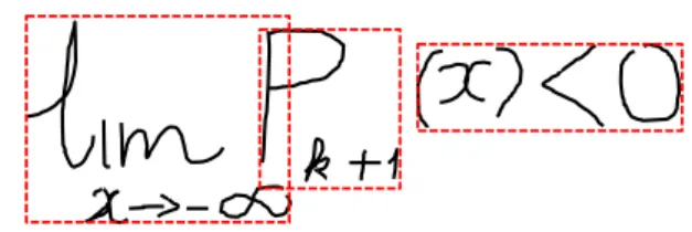 Fig. 2 Examples of a handwritten ME with overlapping structural com- com-ponents
