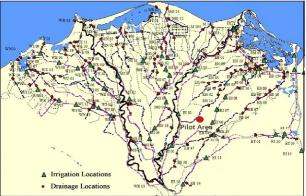 Figure 1. Layout of Mashtul pilot area in the Nile Delta. 