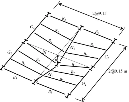 Figure 8. Floor framing plan of a design example. 