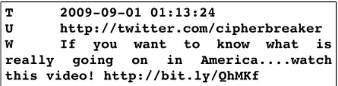 Table 5 – Example of a tweet in the dataset. Source [36]