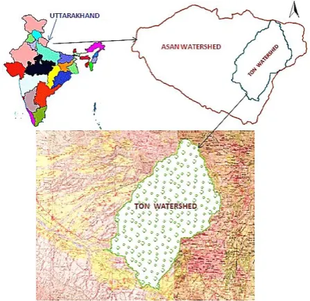 Figure 1: Location Map of Ton Watershed 
