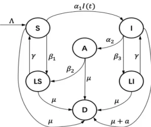 Figure 2. Flow diagram of the improved epidemic model.