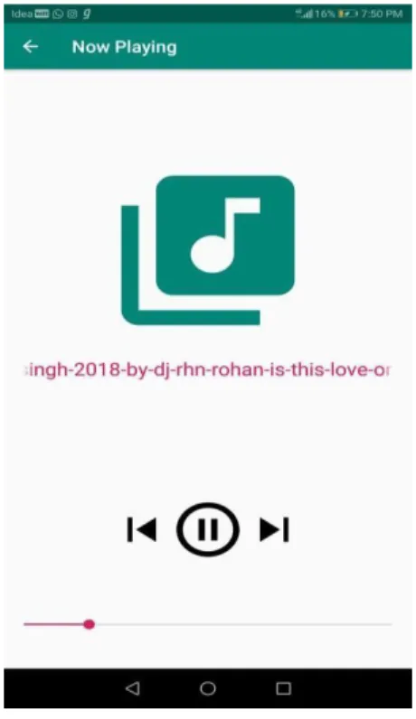 Figure 10: Song played according to mood (OUTPUT) 