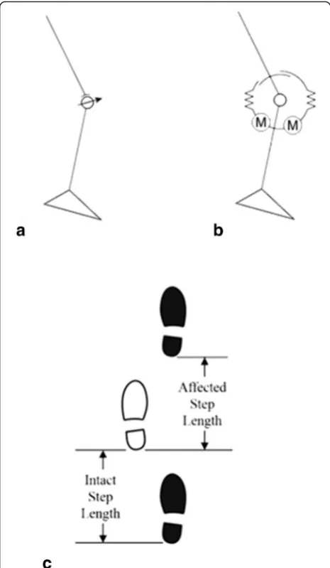 Fig. 1 Schematic representation of the mechanics of the C-Leg (a)with its variable damper and VI-Knee (b) with its series elastic actuatorsin an agonist-antagonist arrangement for flexion and extension