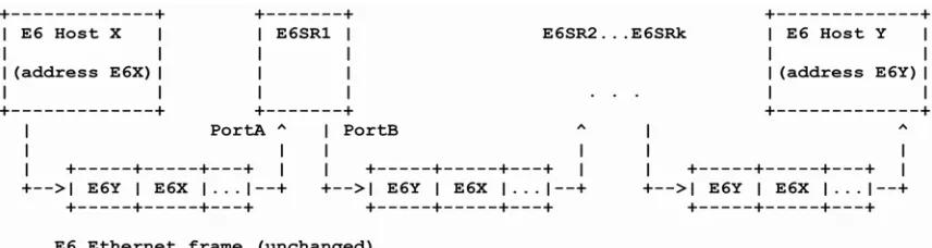 Figure 4. The E6 packet delivery scheme. 