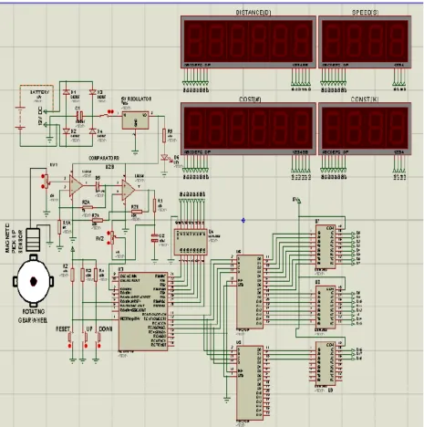 Figure 3 circuit diagram of fare meter with digital display 