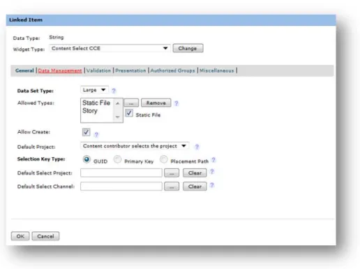 Figure 5: Sample widget  configuration 