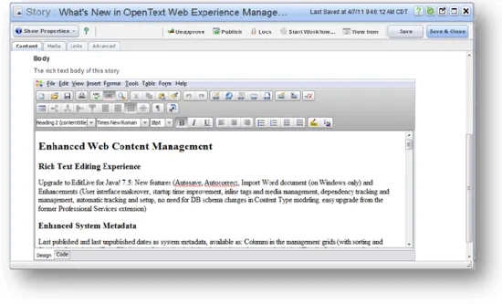 Figure 18: Rich text editing  