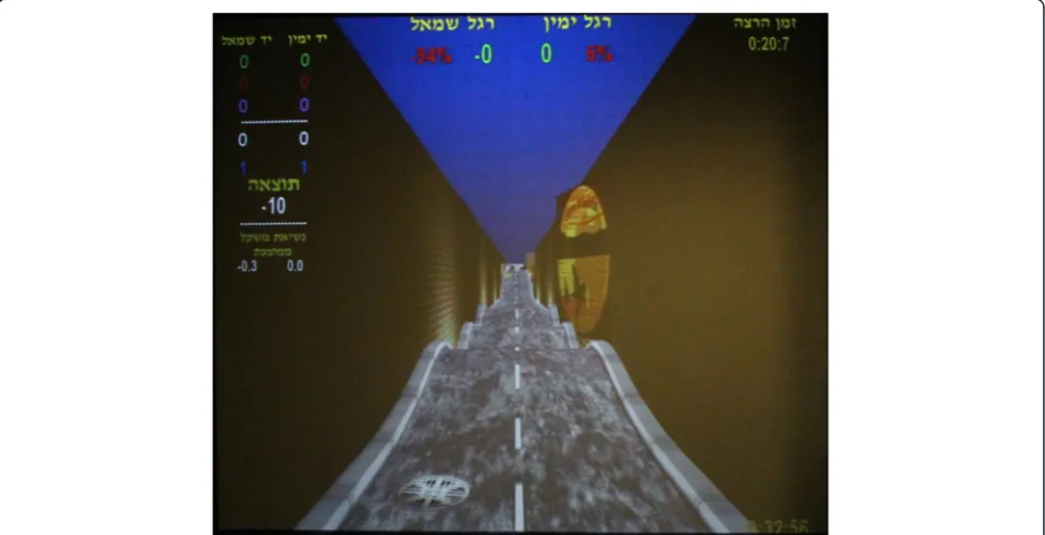 Fig. 2 The virtual road scene projected on the system’s screen
