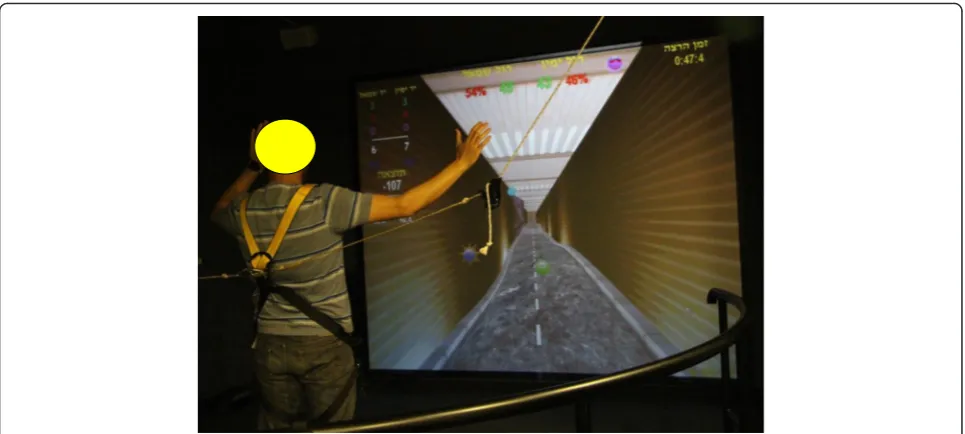 Fig. 3 The virtual road scene while intercepting moving targets