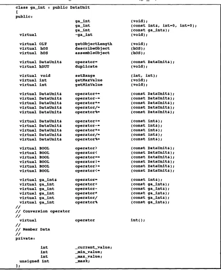 Figure 5.6 -A  GAME data class (gajnt)
