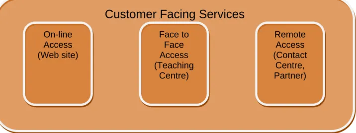 Figure 4 - Customer Facing Service Model  3.2.1.1  On-line access services 