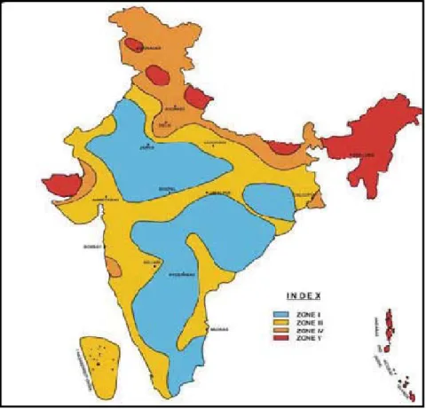 Figure 10 Indian Seismic Zone Map as per IS: 1893 (Part 1) – 2002  Source: Learning Earthquake Design and Construction, 2004 