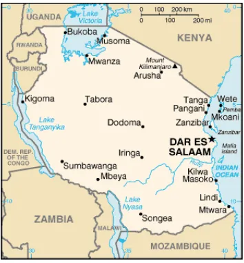 Figure 5.1. Map of Tanzania 