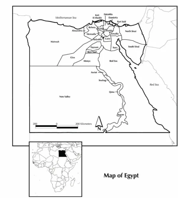 Figure 2.1 Map of Egypt 