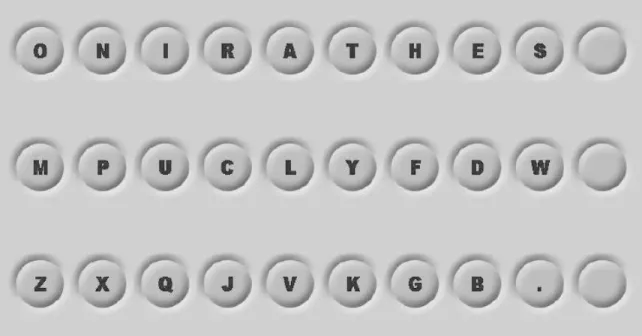 Figure 2. Improved layout of scrollable keyboard proposed by Špakov and Majaranta [9] 