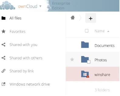 Figure 13.1: Figure 1: Windows Network Drive share on your Files page.