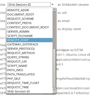 Figure 13.5: ﬁgure 2: Mapping Shibboleth environment conﬁguration variables to ownCloud user attributes