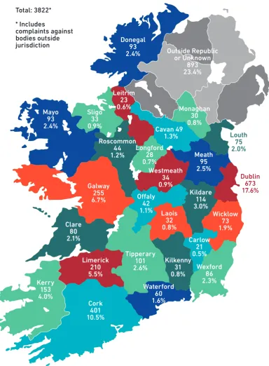 TABLE 5 - Complaints Received by County