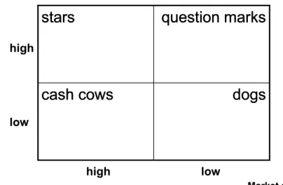 Fig. 4. The Growth-Share Matrix in PPM