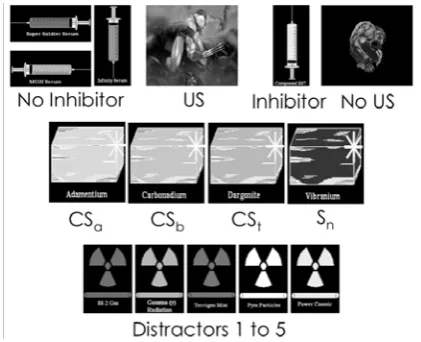 Table 2. The stimulus combinations presented during the train-ing and testing phase of the two tasks