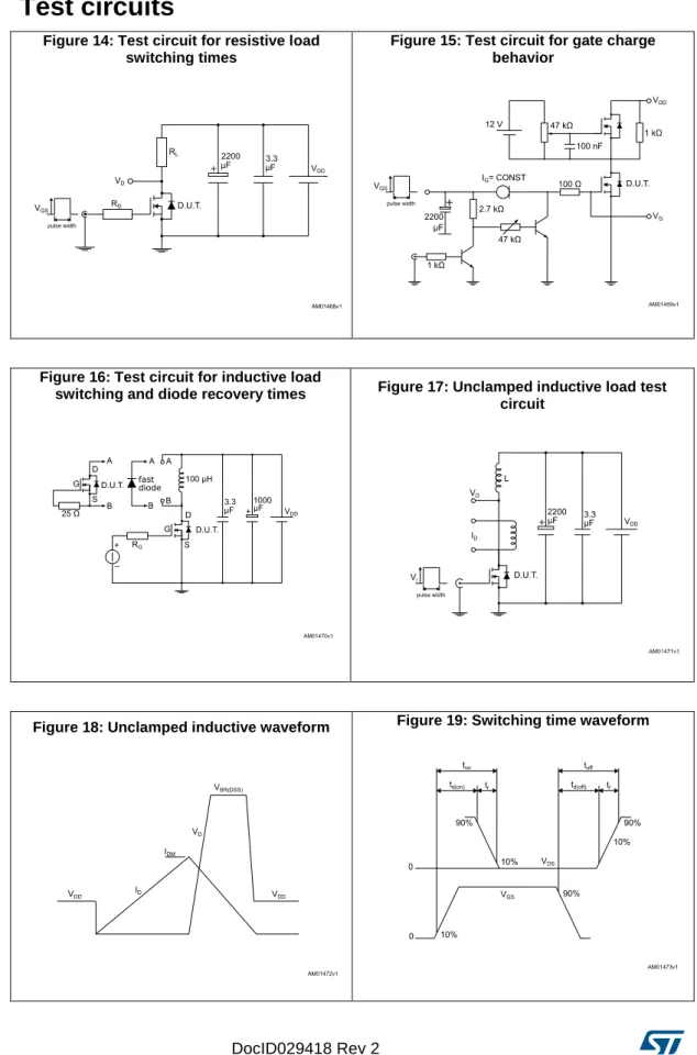 Figure 14: Test circuit for resistive load  switching times 