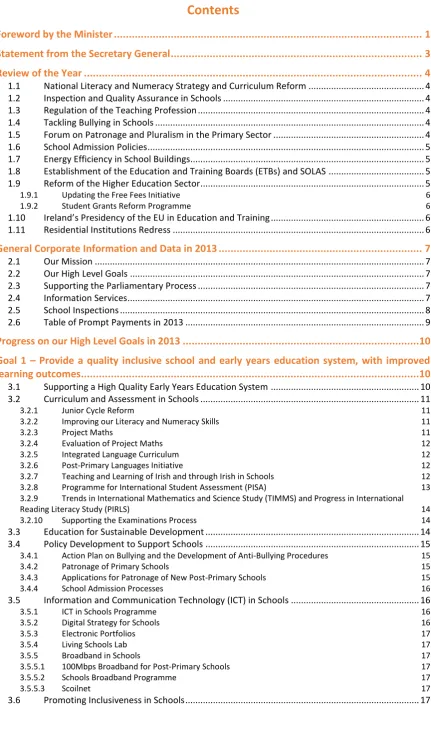 Table of Prompt Payments in 2013 ..............................................................................................