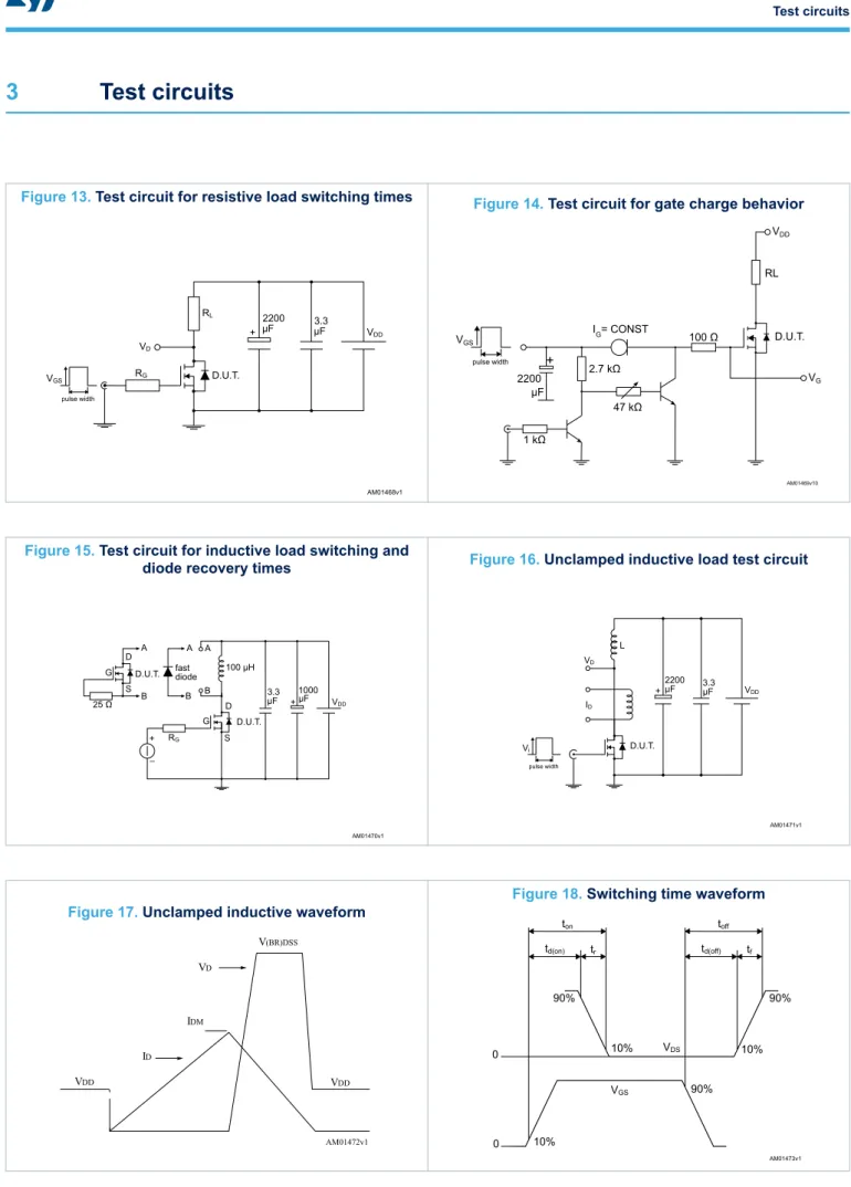 Figure 13. Test circuit for resistive load switching times