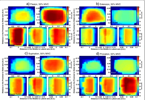 Table 3 Variability between the 12 individual maps associated with the average HD-EMG maps