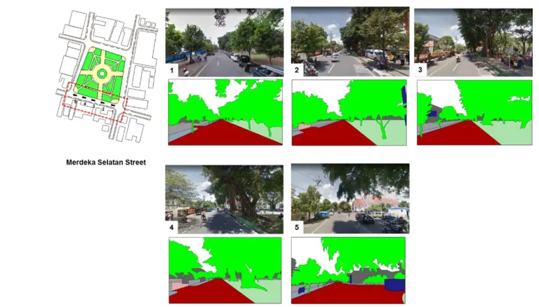 Fig. 6. Serial vision of Merdeka Selatan street corridor 