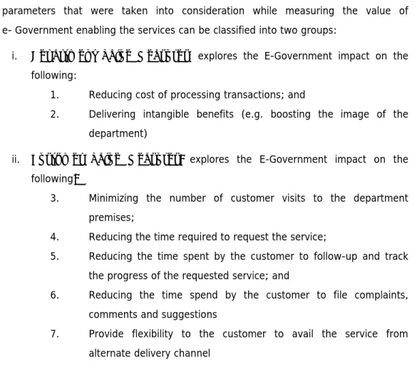Table 14 :  Service Value Matrix 